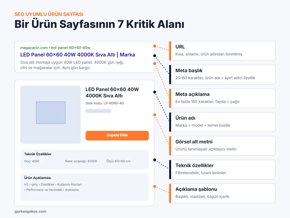 SEO uyumlu ürün sayfasının 7 kritik alanı