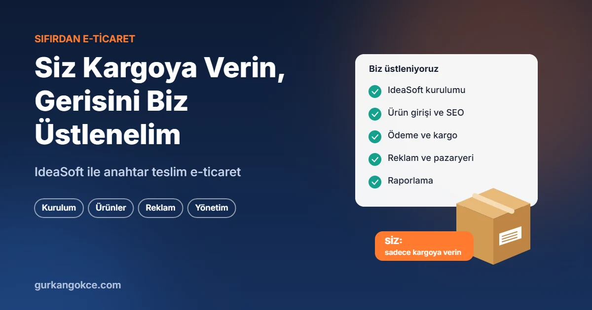 Sıfırdan E-Ticarete Başlamak: Siz Kargoya Verin, Gerisini Biz Üstlenelim