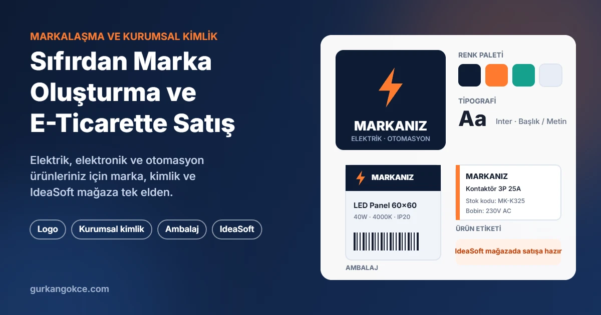 Sıfırdan marka oluşturma, kurumsal kimlik ve IdeaSoft e-ticarette satış